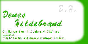 denes hildebrand business card